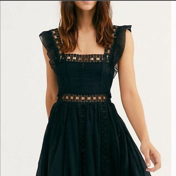 - NWT Free People Verona Dress Black - Picture 7 of 16